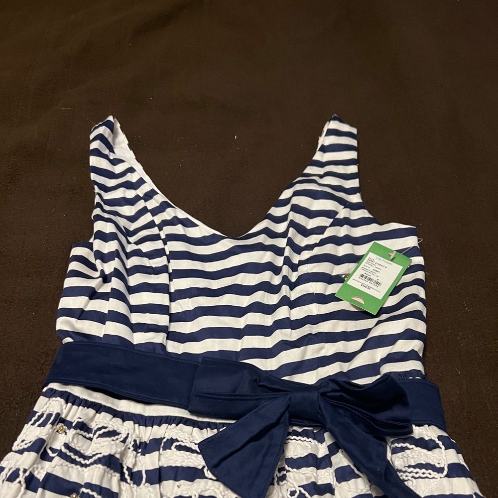 NWT Lilly Pulitzer Navy and White Dress